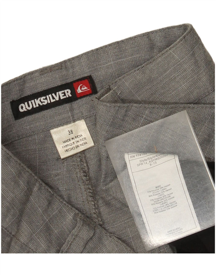 Quiksilver Mens Chino Shorts W38 XL  Grey Flecked Polyester