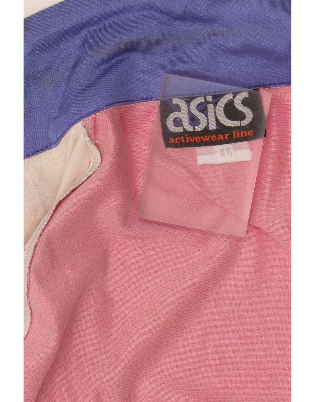 ASICS Womens Graphic Tracksuit Top Jacket IT 46 Large Pink Colourblock