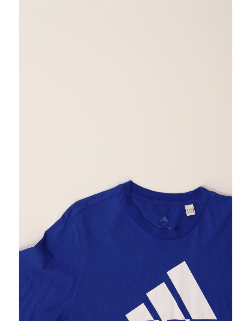 ADIDAS Mens Graphic T-Shirt Top Medium Navy Blue Cotton Vintage Adidas and Second-Hand Adidas from Messina Hembry 
