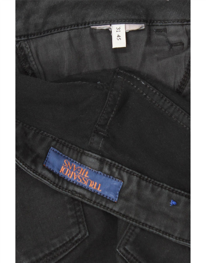Trussardi Mens Slim Casual Trousers W31 L27 Black