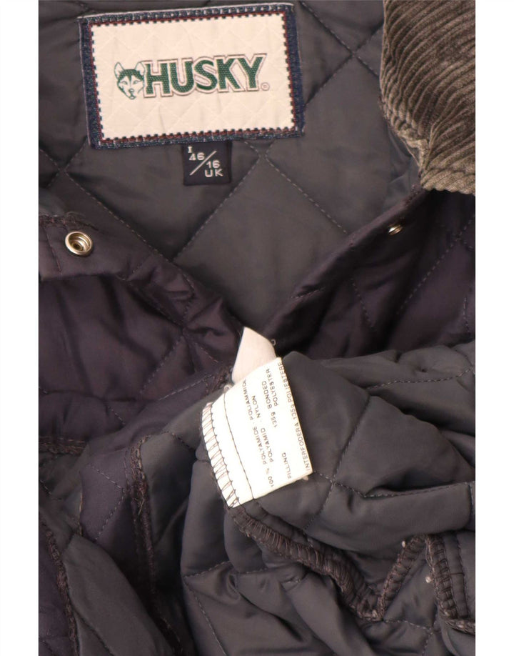 Husky Womens Quilted Jacket UK 16 Large Navy Blue Polyamide