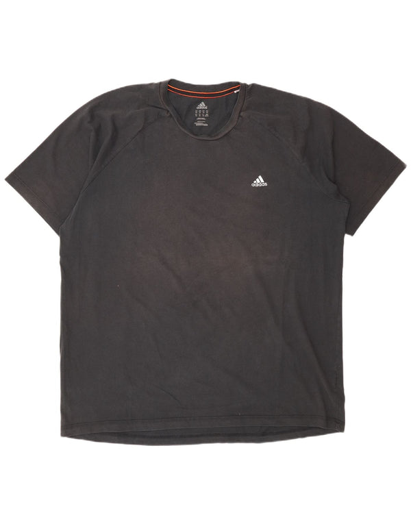Adidas Mens Climalite T-Shirt Top 2XL Black Cotton