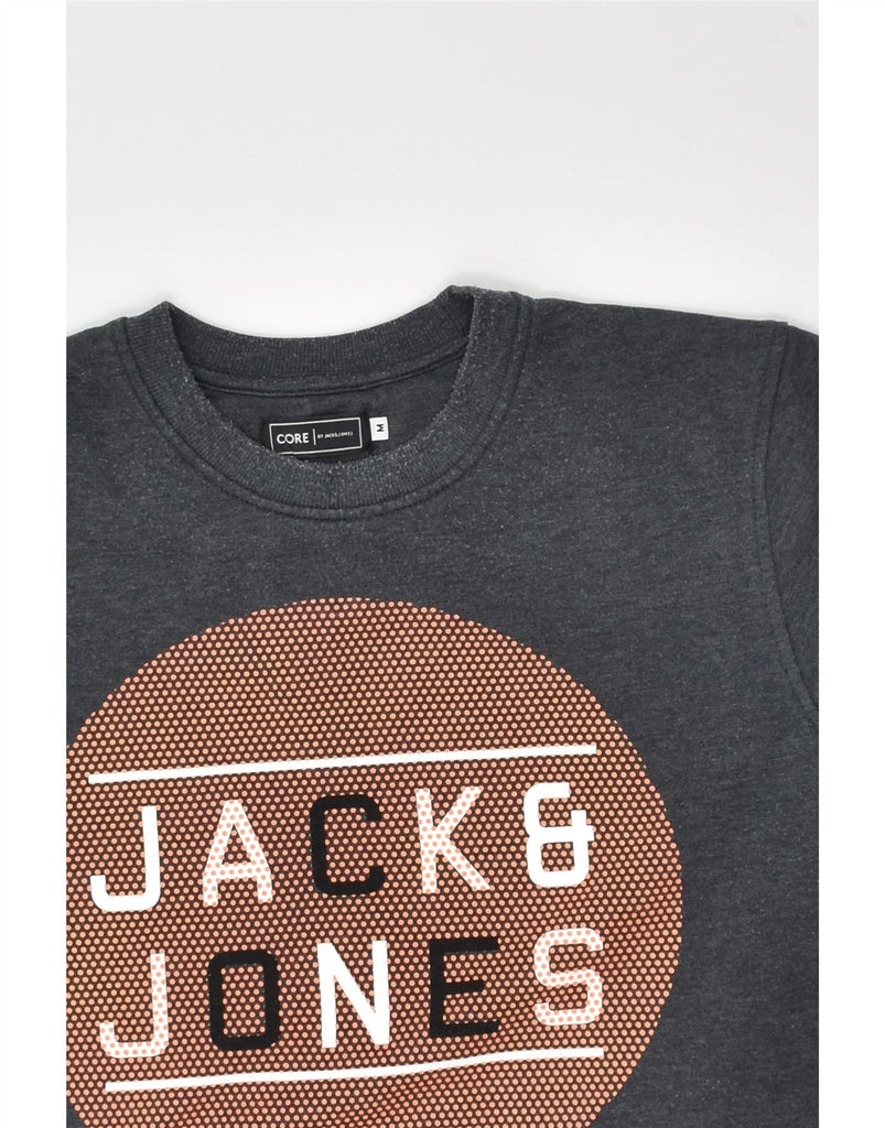 JACK & JONES Mens Graphic Sweatshirt Jumper Medium Grey Cotton | Vintage Jack & Jones | Thrift | Second-Hand Jack & Jones | Used Clothing | Messina Hembry 