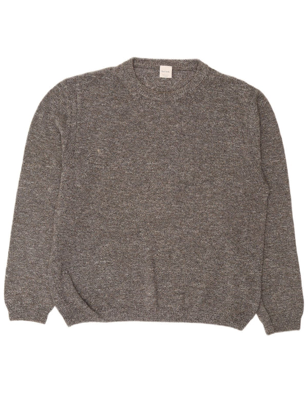 Paul Smith Mens Crew Neck Jumper Sweater XL Grey Flecked Cotton