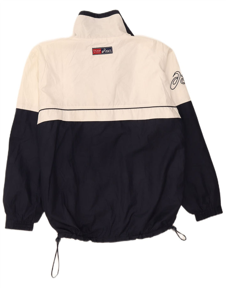 Asics Mens Graphic Tracksuit Top Jacket XS White Colourblock Polyester