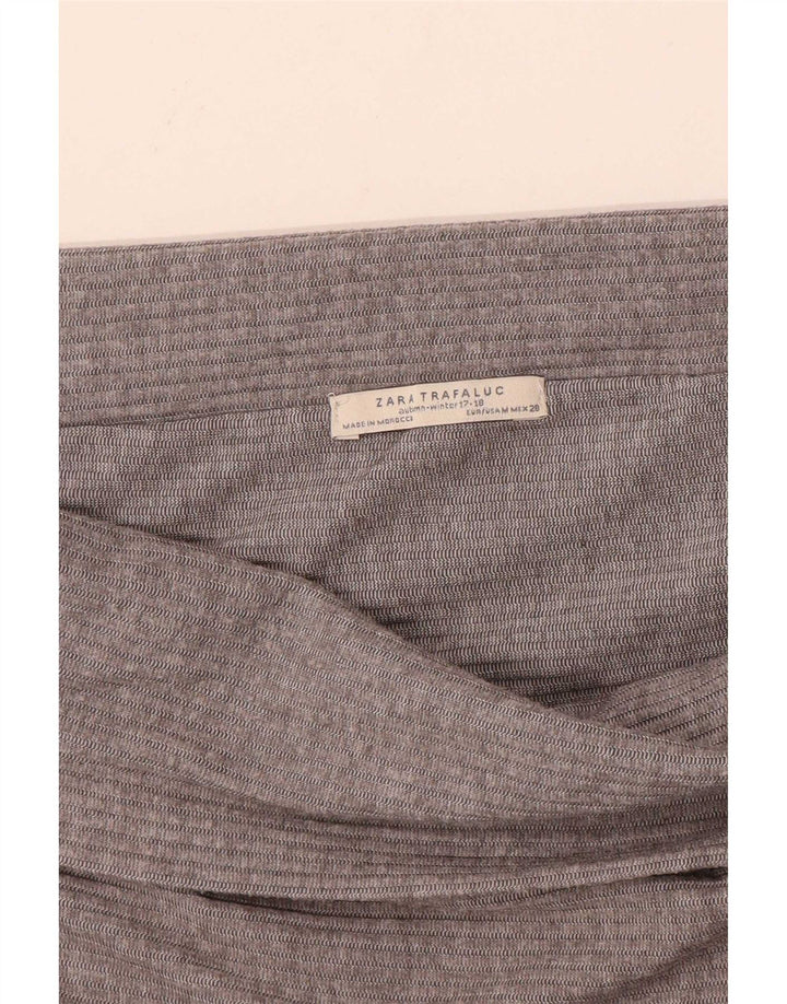 Zara Womens Trafaluc Off Shoulder Top UK 12 Medium Grey