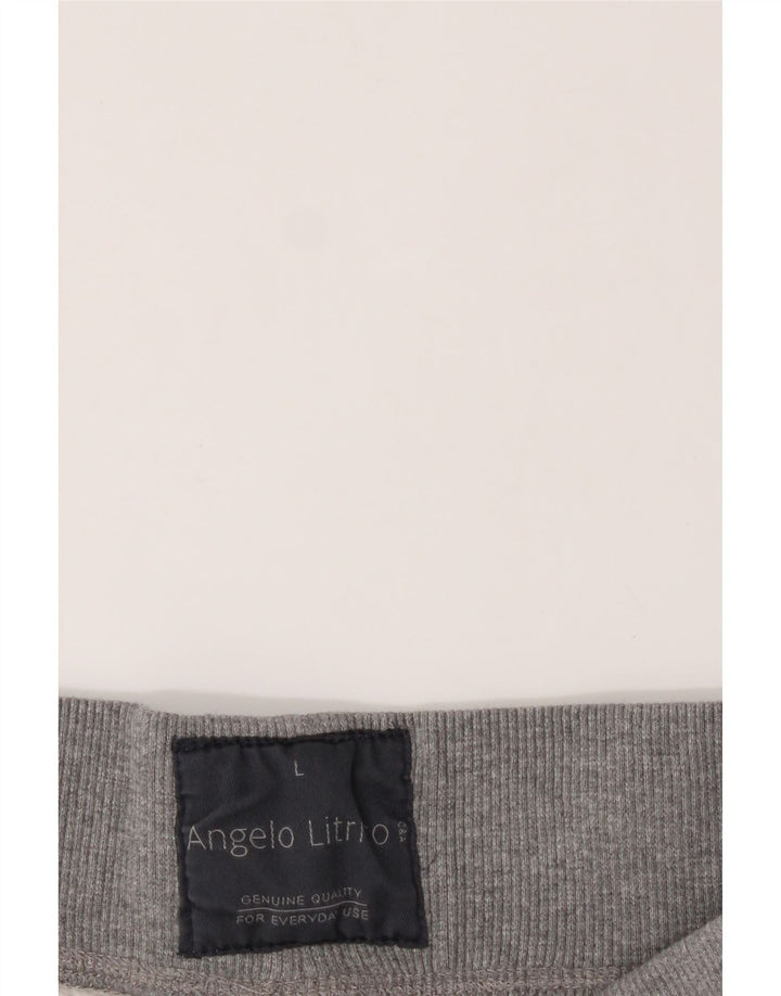 ANGELO LITRICO Womens Tracksuit Trousers UK 16 Large  Grey Cotton Vintage Angelo Litrico and Second-Hand Angelo Litrico from Messina Hembry 
