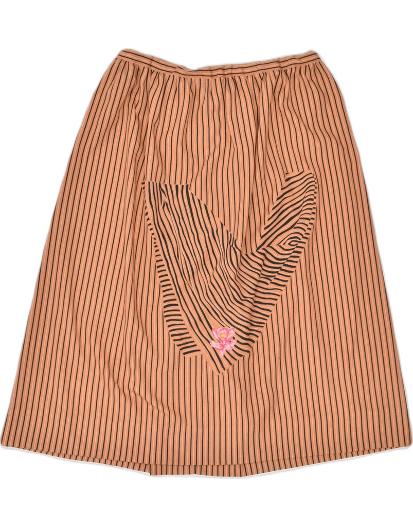 VINTAGE Womens A-Line Skirt W26 Small Brown Striped | Vintage | Thrift | Second-Hand | Used Clothing | Messina Hembry 