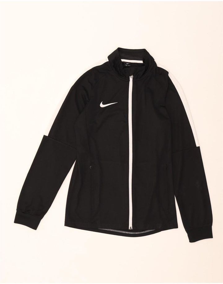 Nike Mens Dri Fit Tracksuit Top Jacket Small Black Colourblock Polyester