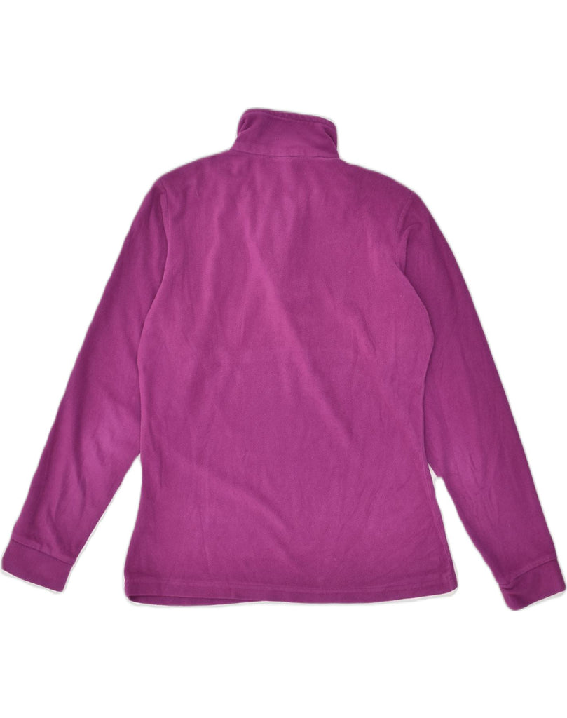 BRUGI Womens Zip Neck Fleece Jumper UK 14 Medium Purple Polyester | Vintage Brugi | Thrift | Second-Hand Brugi | Used Clothing | Messina Hembry 