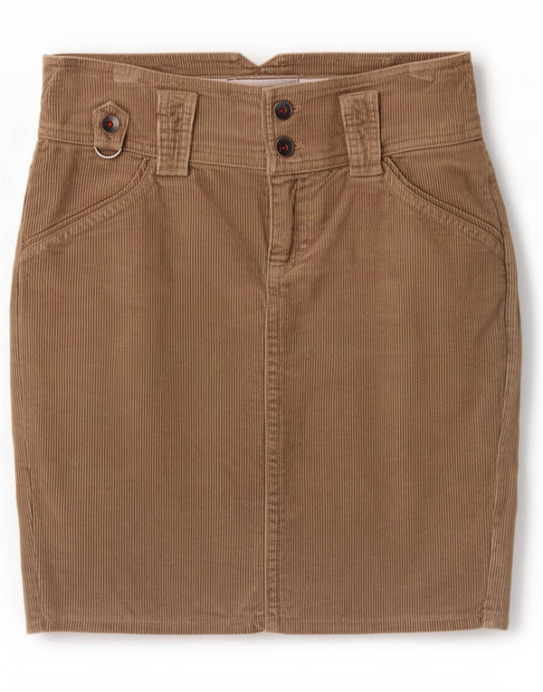 Benetton Womens Mini Corduroy Skirt IT 42 Medium W30 Brown Cotton