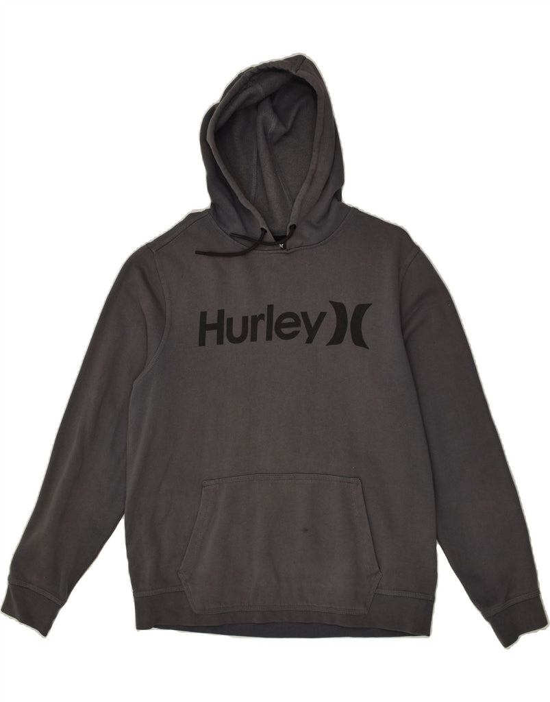 HURLEY Mens Graphic Hoodie Jumper Medium Grey Cotton | Vintage Hurley | Thrift | Second-Hand Hurley | Used Clothing | Messina Hembry 