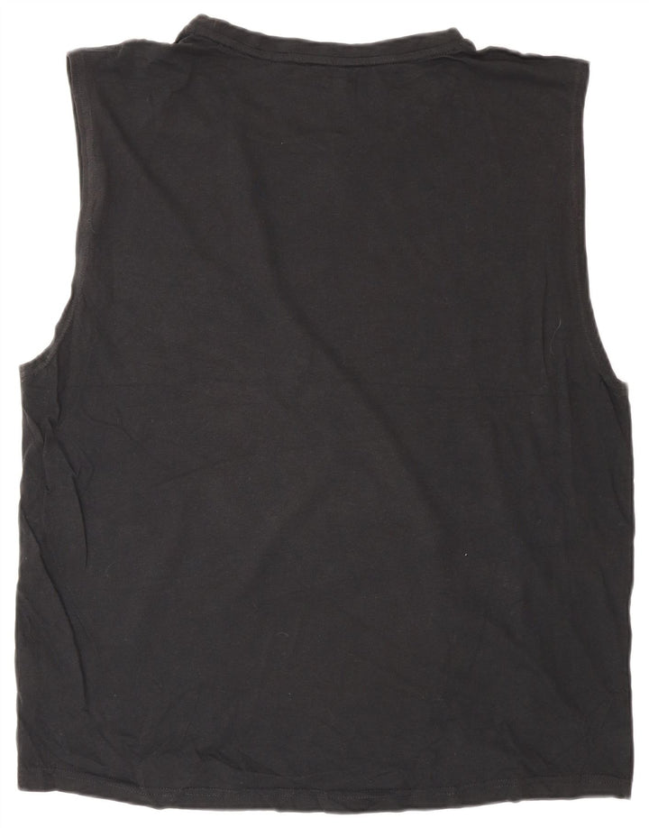 Mossimo Mens Graphic Vest Top XL Black Cotton