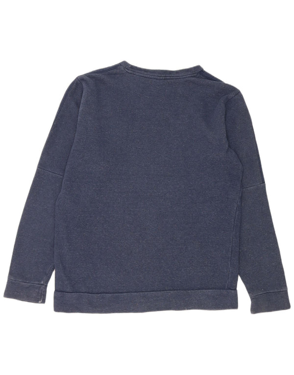 Adidas Mens Sweatshirt Jumper Medium Navy Blue Cotton
