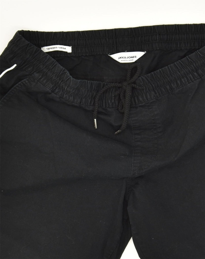 JACK & JONES Mens Tapered Chino Trousers W33 L30 Black Cotton | Vintage Jack & Jones | Thrift | Second-Hand Jack & Jones | Used Clothing | Messina Hembry 