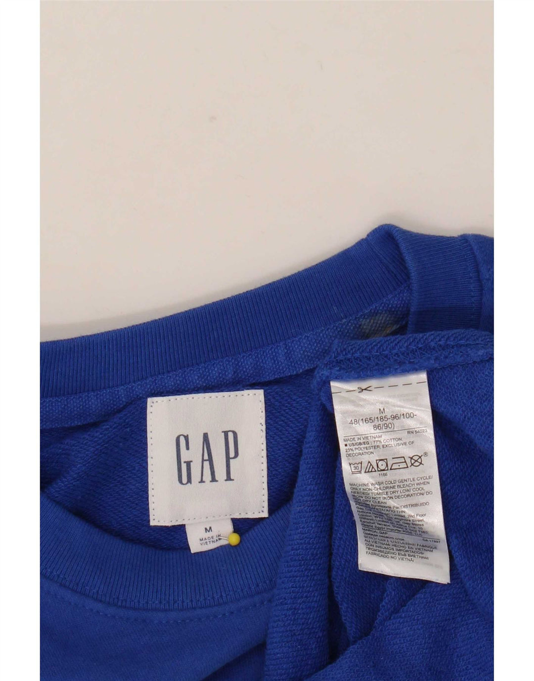 Gap Womens Graphic Sweatshirt Jumper UK 14 Medium Blue Cotton