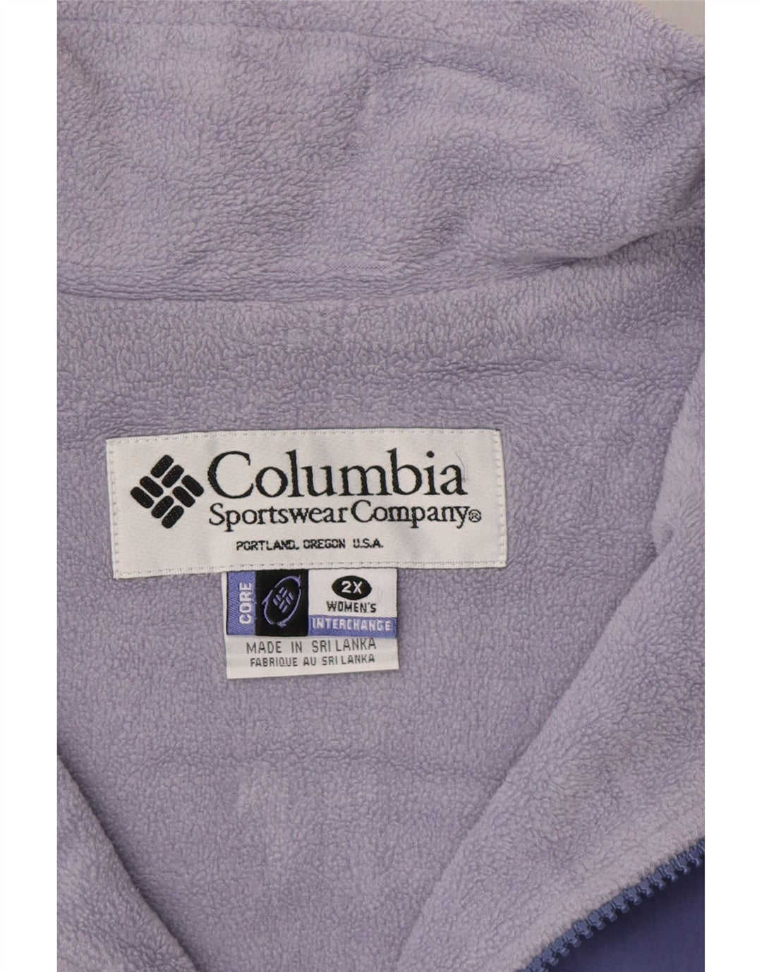 COLUMBIA Womens Interchange Bomber Jacket UK 20 2XL Purple Nylon Vintage Columbia and Second-Hand Columbia from Messina Hembry 