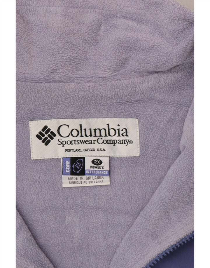 COLUMBIA Womens Interchange Bomber Jacket UK 20 2XL Purple Nylon Vintage Columbia and Second-Hand Columbia from Messina Hembry 