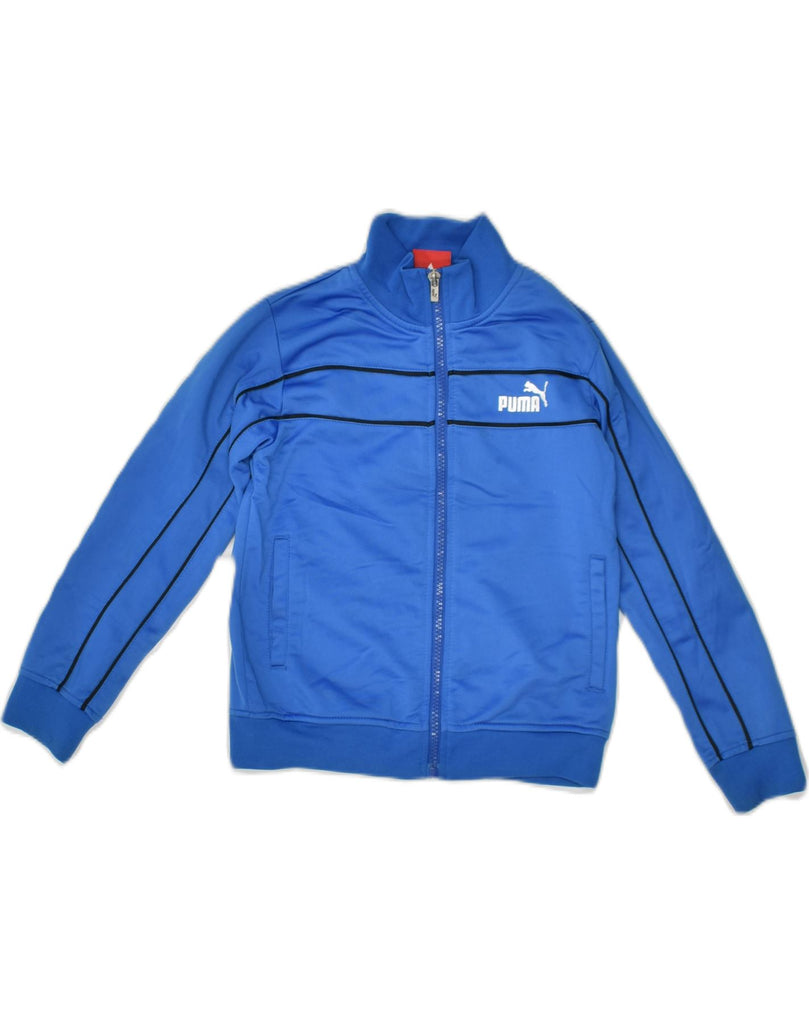 PUMA Boys Tracksuit Top Jacket 4-5 Years Blue Polyester | Vintage Puma | Thrift | Second-Hand Puma | Used Clothing | Messina Hembry 