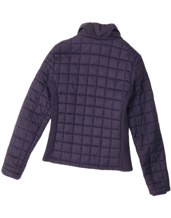 SUPERDRY Womens Padded Jacket UK 12 Medium Navy Blue Nylon