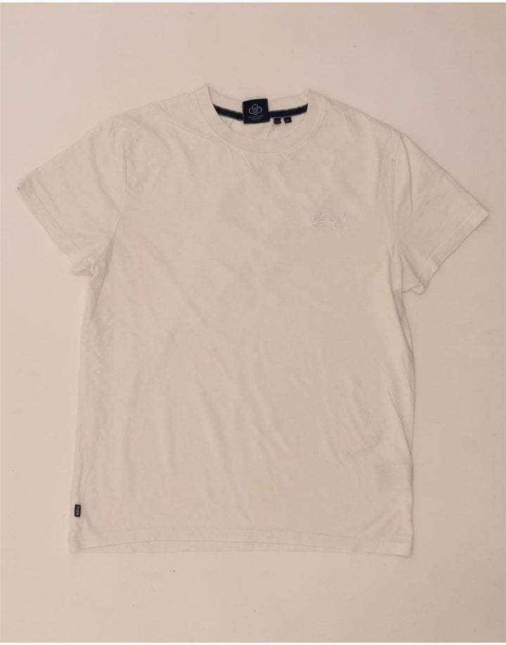 Superdry Mens T-Shirt Top Medium White Cotton