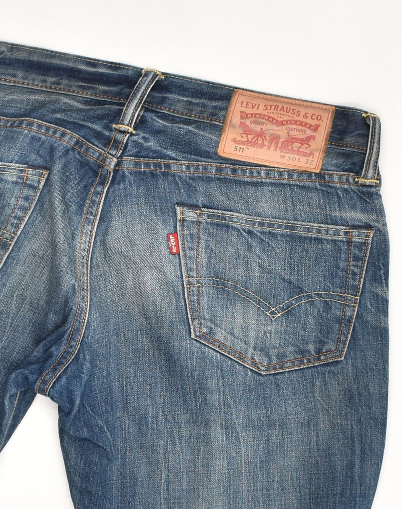 LEVI'S Mens 511 Slim Jeans W30 L32  Blue Cotton | Vintage Levi's | Thrift | Second-Hand Levi's | Used Clothing | Messina Hembry 