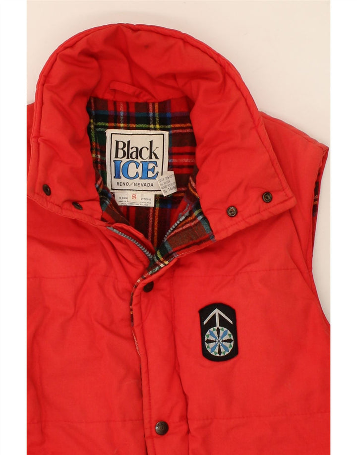 VINTAGE Mens Padded Gilet UK 36 Small Red Cotton Vintage Vintage and Second-Hand Vintage from Messina Hembry 