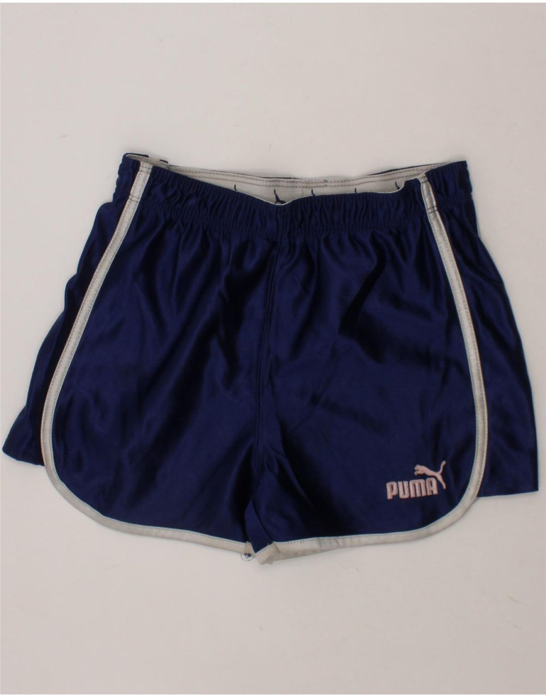 PUMA Girls Sport Shorts 5-6 Years  Navy Blue Polyester Vintage Puma and Second-Hand Puma from Messina Hembry 