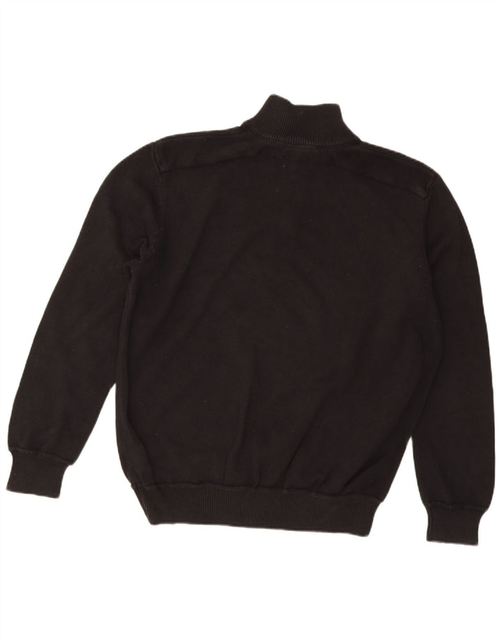 Wrangler Mens Zip Neck Jumper Sweater XL Black Cotton