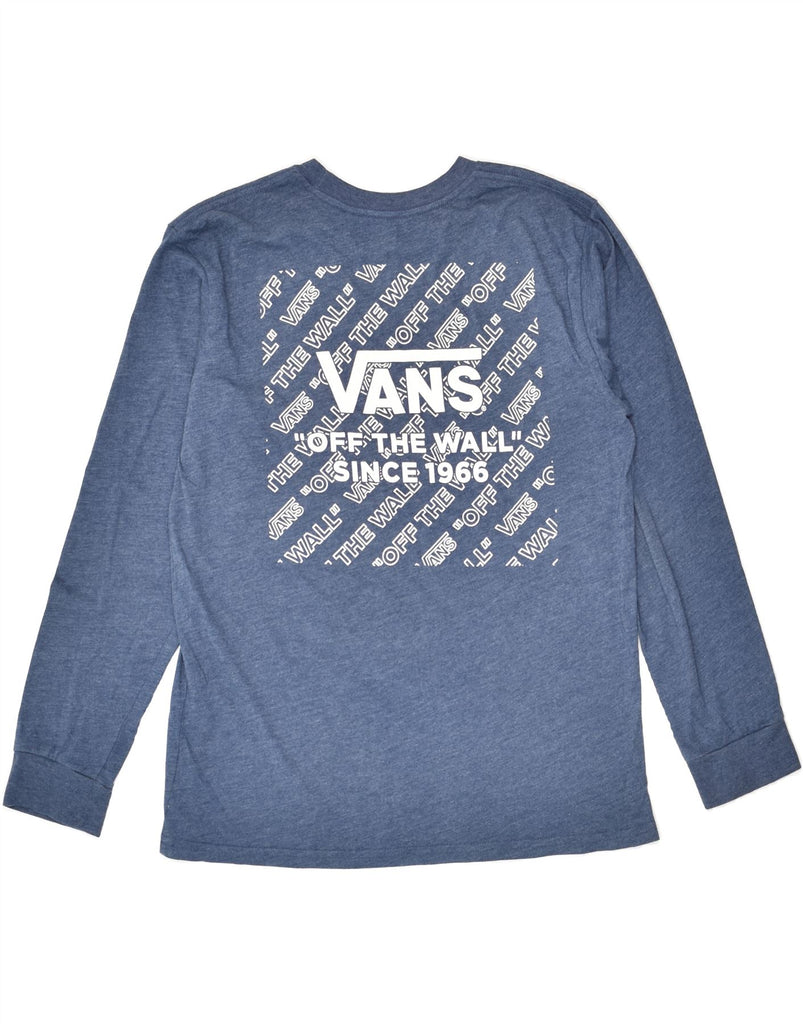 VANS Boys Graphic Top Long Sleeve 14-15 Years XL Blue Cotton | Vintage Vans | Thrift | Second-Hand Vans | Used Clothing | Messina Hembry 