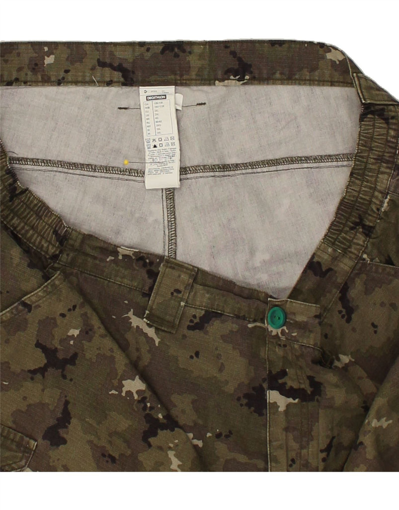 DECATHLON Mens Cargo Shorts 2XL W42  Khaki Camouflage Cotton | Vintage Decathlon | Thrift | Second-Hand Decathlon | Used Clothing | Messina Hembry 