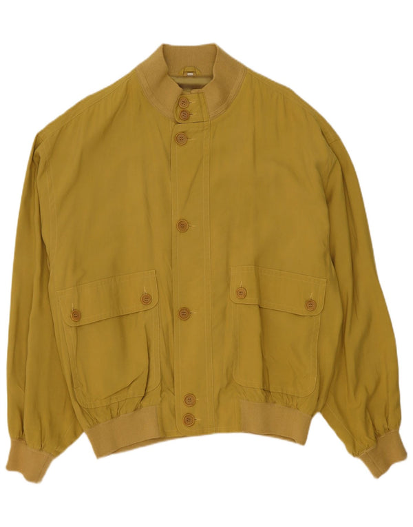 Vintage Mens Bomber Jacket IT 52 XL Yellow