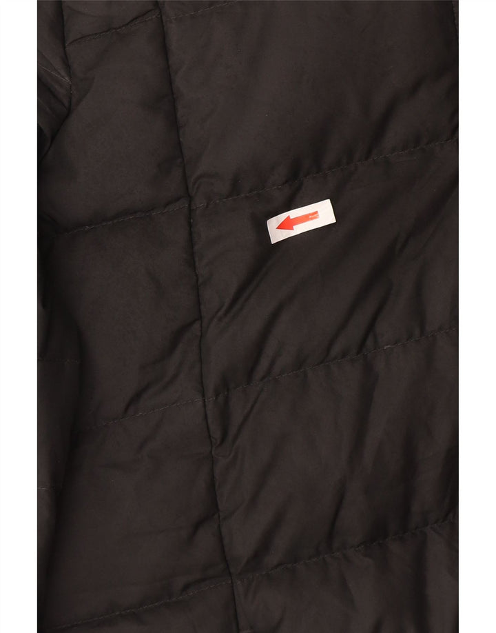 Nike Womens Hooded Padded Jacket UK 12 Medium Grey