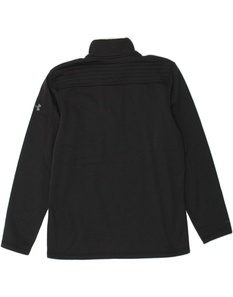 UNDER ARMOUR Mens Zip Neck Sweatshirt Jumper Medium Black | Vintage Under Armour | Thrift | Second-Hand Under Armour | Used Clothing | Messina Hembry 