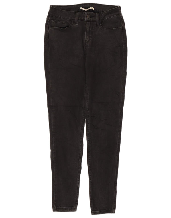 Levi's Womens 535 Super Skinny Jeans W27 L30 Grey Cotton