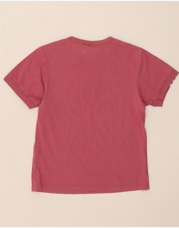 Adidas Womens T-Shirt Top UK 10 Small Pink Cotton