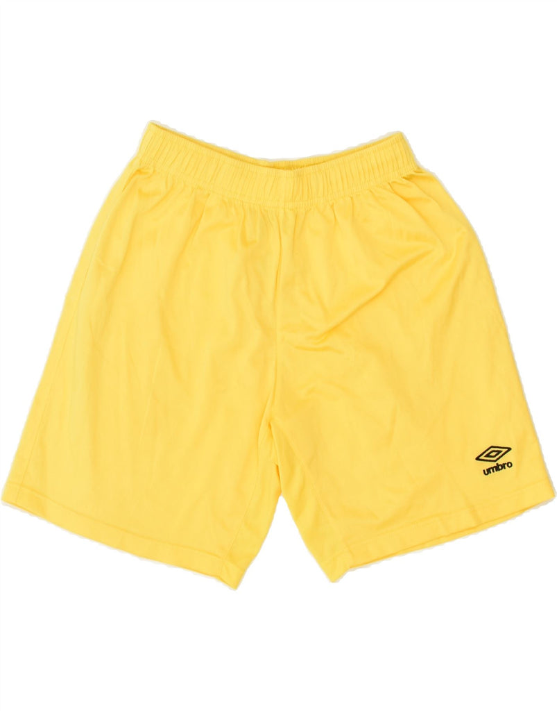 UMBRO Mens Sport Shorts Medium Yellow Polyester | Vintage Umbro | Thrift | Second-Hand Umbro | Used Clothing | Messina Hembry 