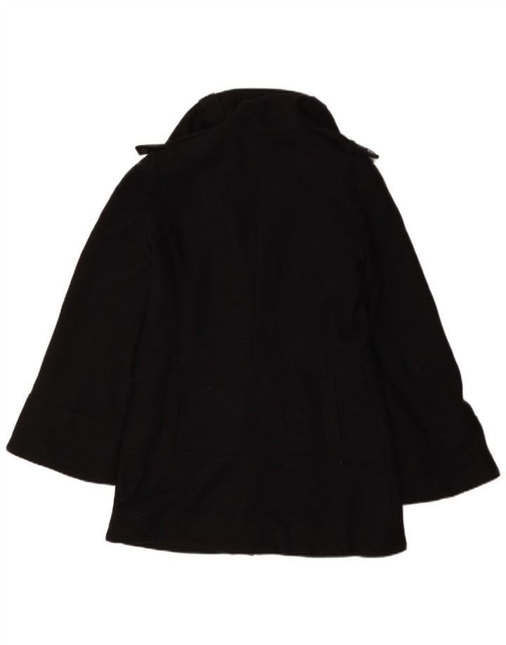 Topshop Womens Oversized Pea Coat UK 6 XS Black Polyester
