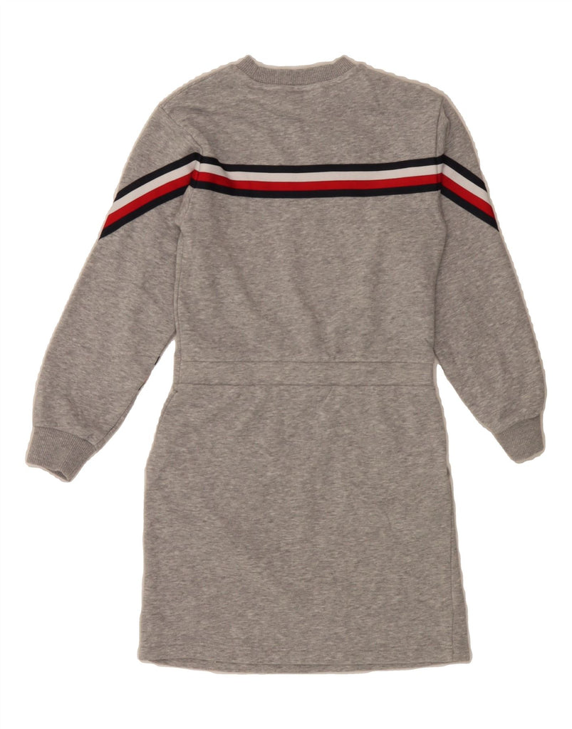 TOMMY HILFIGER Girls Jumper Dress 7-8 Years Grey Cotton Vintage Tommy Hilfiger and Second-Hand Tommy Hilfiger from Messina Hembry 