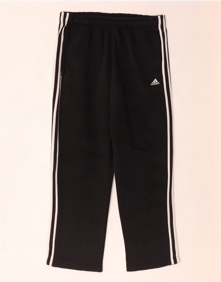 Adidas Mens Tracksuit Trousers Medium Black Cotton