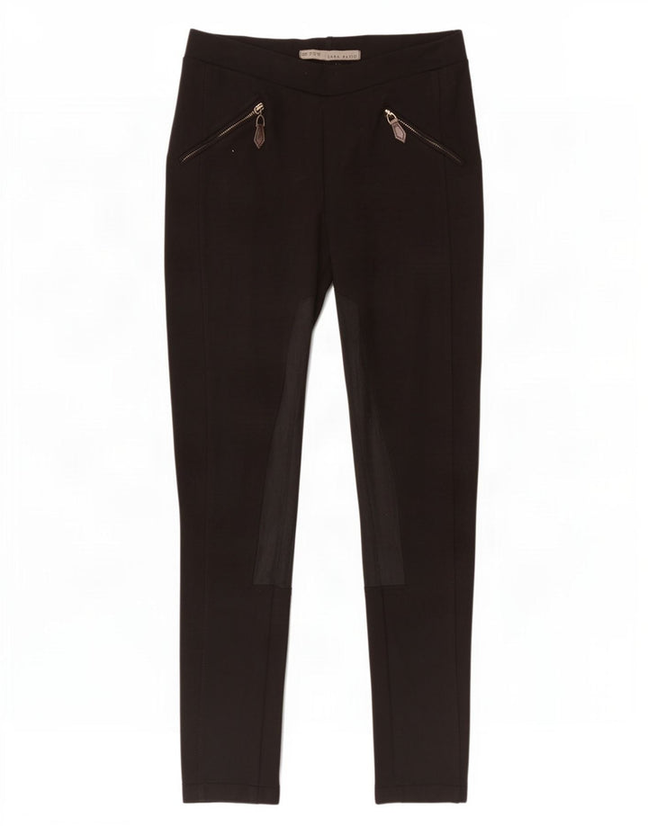 Zara Womens Leggings UK 12 Medium Black