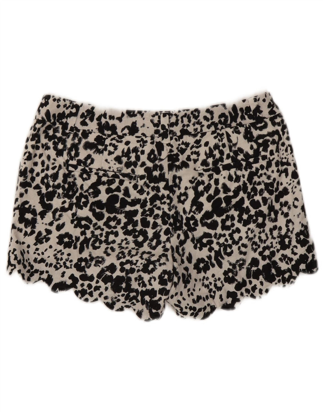 J. Crew Womens Hot Pants US 4 Small W27 White Animal Print Linen