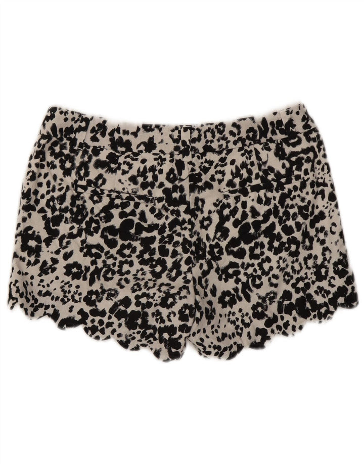 J. Crew Womens Hot Pants US 4 Small W27 White Animal Print Linen