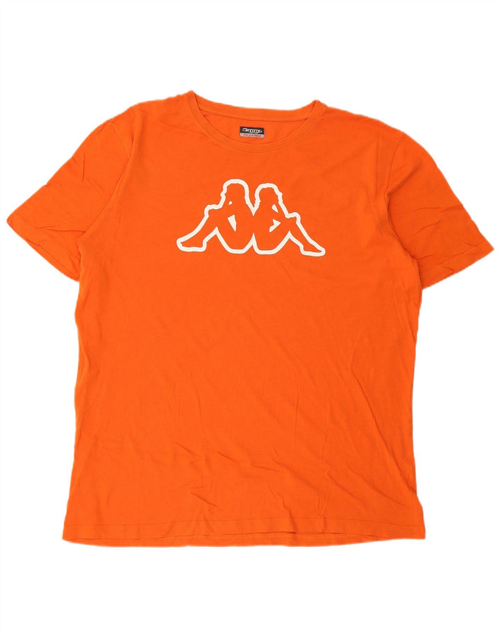 Kappa Mens Graphic T-Shirt Top 2XL Orange