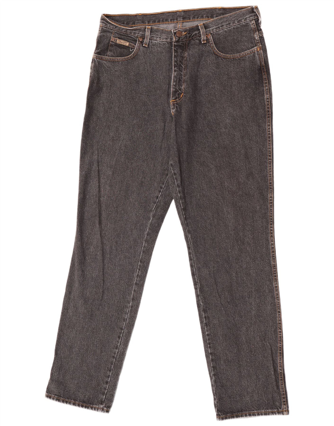 Wrangler Mens Alaska Straight Jeans W36 L34 Grey Cotton