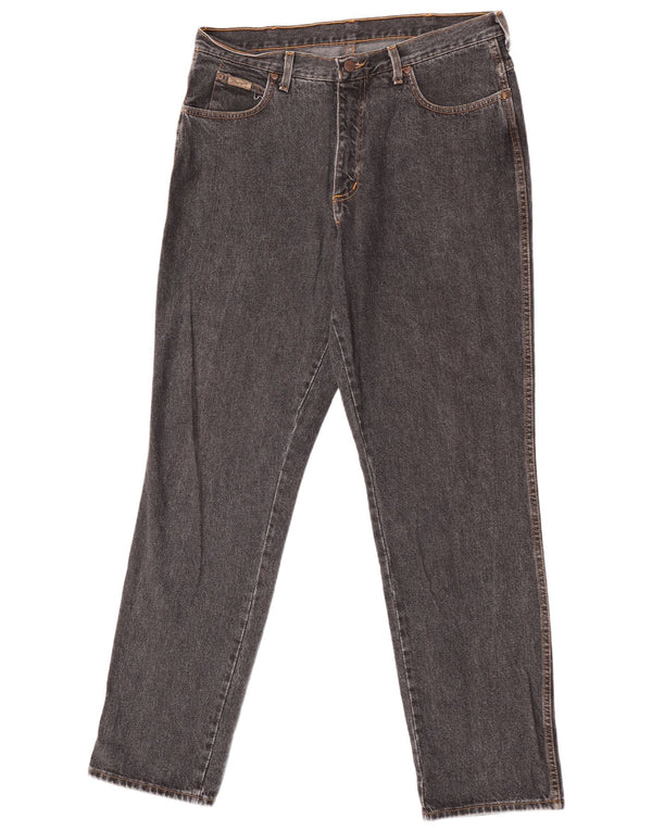 Wrangler Mens Alaska Straight Jeans W36 L34 Grey Cotton