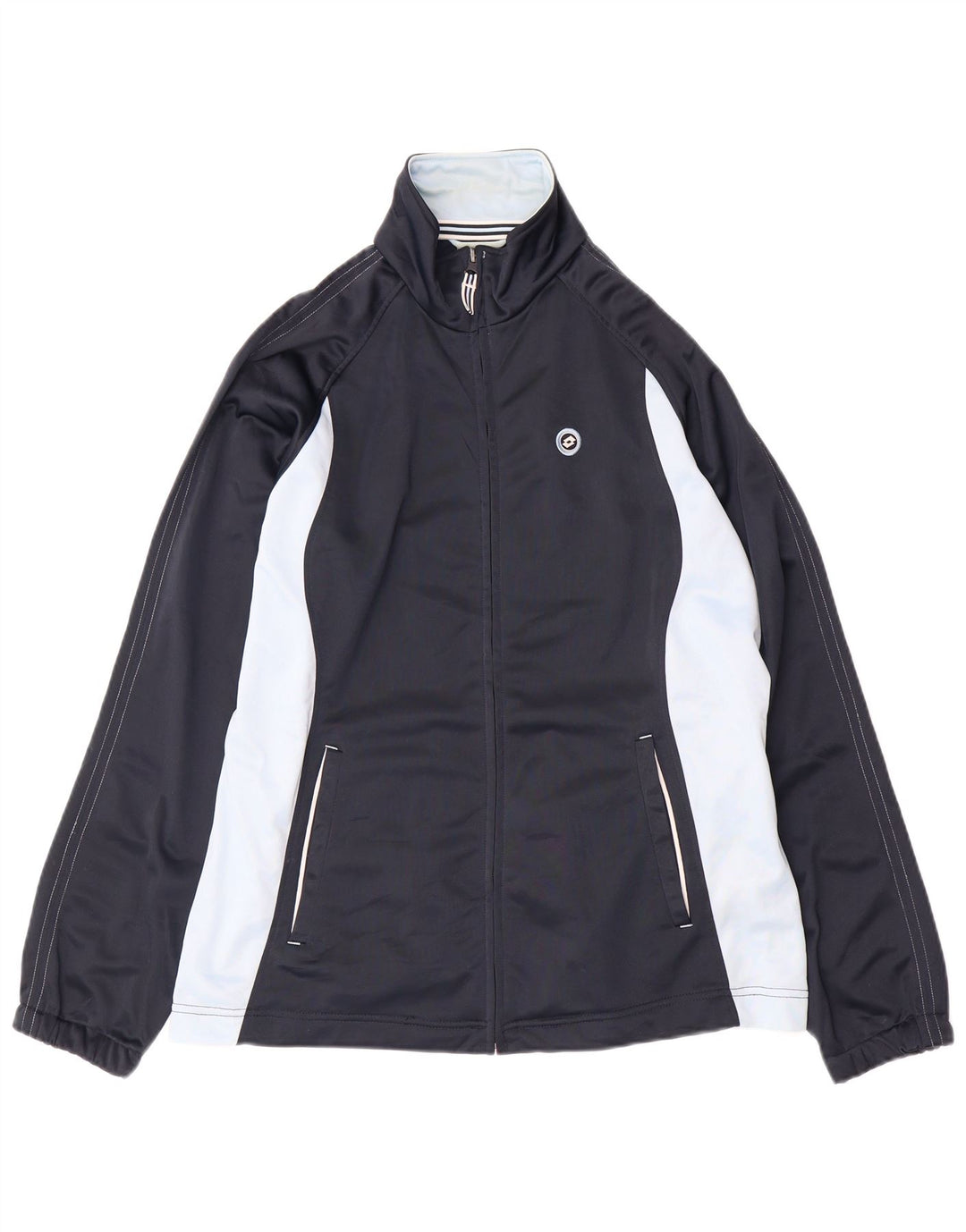 LOTTO Womens Full Tracksuit UK 18 XL Navy Blue Colourblock Polyester