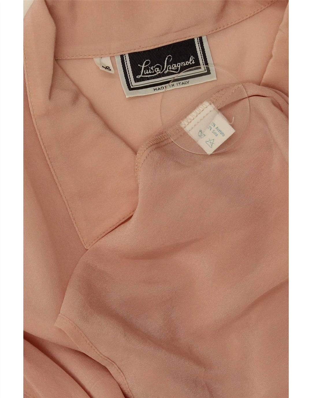 Luisa Spagnoli Womens Shirt Blouse IT 46 Large Pink Acetate