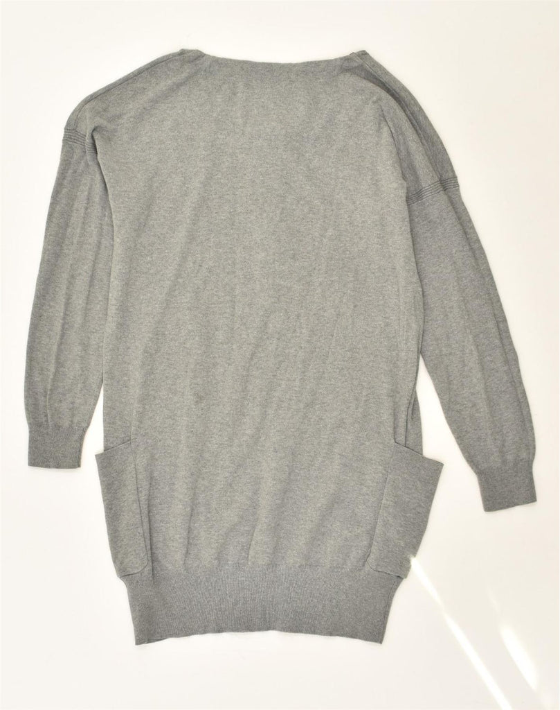 TOM JOULE Womens Jumper Dress UK 12 Medium Grey Cotton | Vintage Tom Joule | Thrift | Second-Hand Tom Joule | Used Clothing | Messina Hembry 