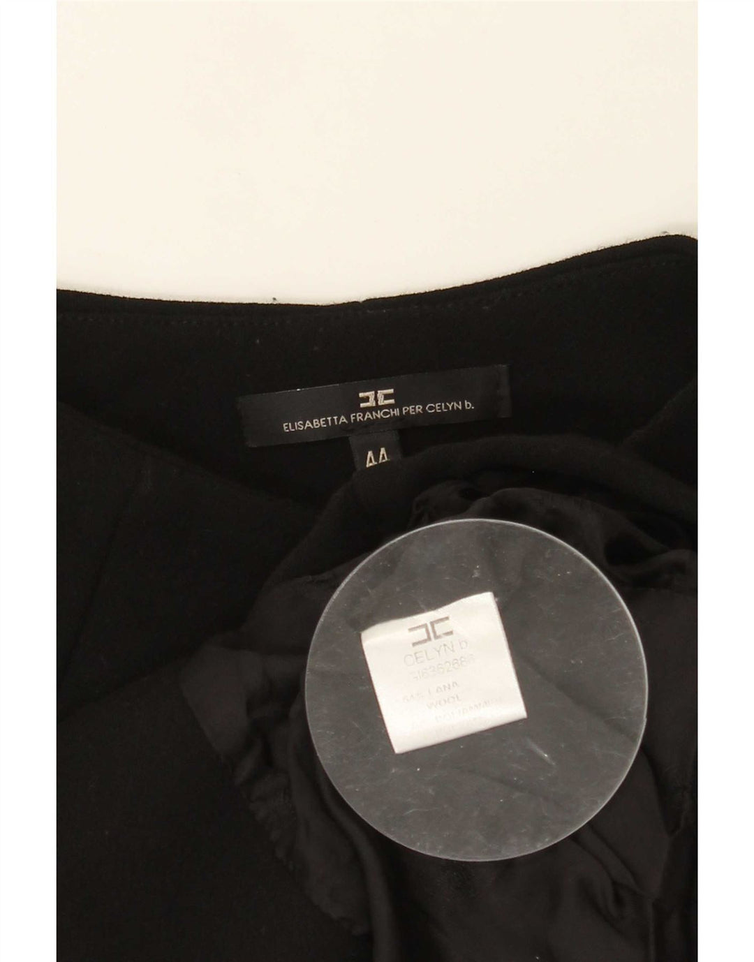 Elisabetta Franchi Womens Bolero Jacket IT 44 Medium Black Wool